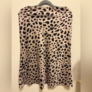 Aqua Black and Cream Patterned Skirt